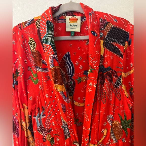 FARM Rio Floral Print Long Dress Size: XS - Picture 6 of 6